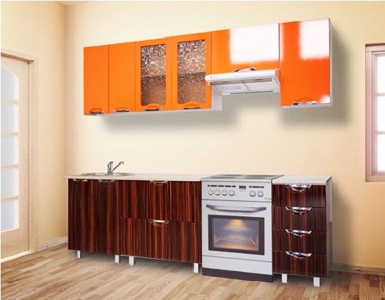 Кухонный магазин Мадена Оранж-зебрано глянец